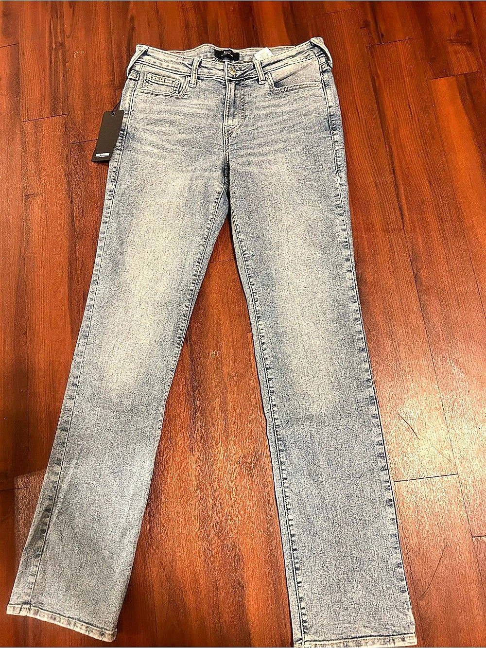 True Religion Women’s Billie Mid Rise Straight Jeans Sz 30 NWT Light Peppermint